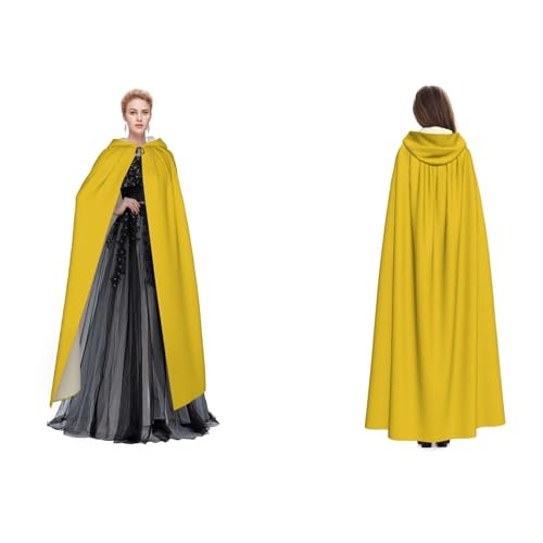 Apbdffjnf Mysteriöser Kapuzenumhang mit gelbem Bananenaufdruck, für Halloween, Party, Weihnachten, Cosplay von Apbdffjnf