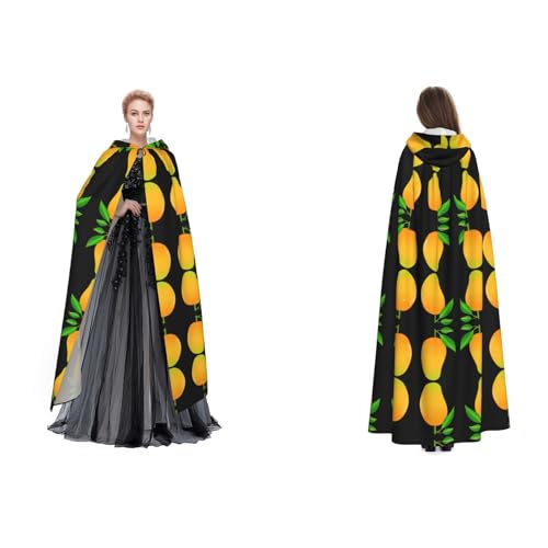 Apbdffjnf Mysteriöser Umhang mit Kapuze (Mango) für Erwachsene, für Halloween, Party, Weihnachten, Cosplay von Apbdffjnf