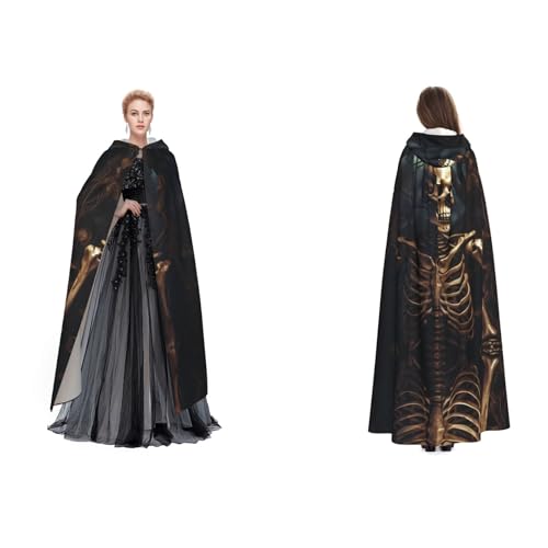 Apbdffjnf Mysteriöser Umhang mit Kapuze für Erwachsene, bedruckt, für Halloween, Party, Weihnachten, Cosplay von Apbdffjnf