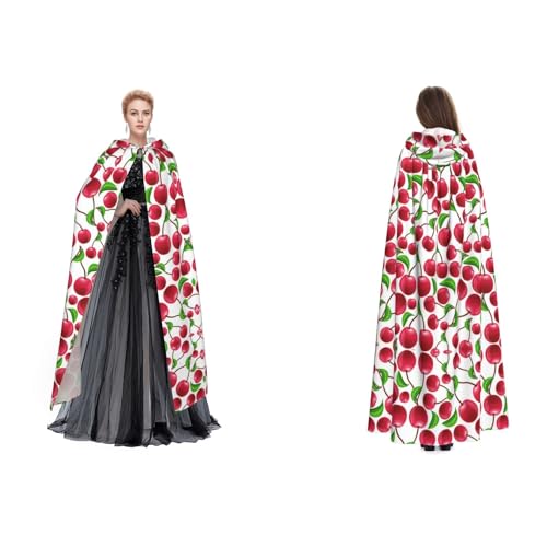 Apbdffjnf Mysteriöser Umhang mit Kapuze für Erwachsene, bedruckt, für Halloween, Party, Weihnachten, Cosplay von Apbdffjnf