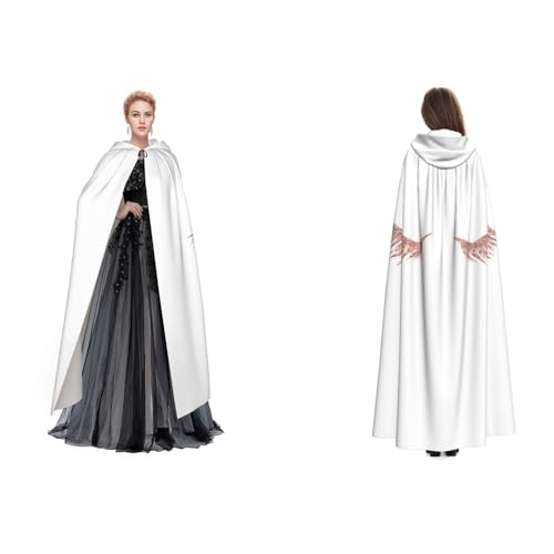 Apbdffjnf Mysteriöser Umhang mit Kapuze für Erwachsene (Roségoldene Wimpern) für Halloween, Party, Weihnachten, Cosplay von Apbdffjnf