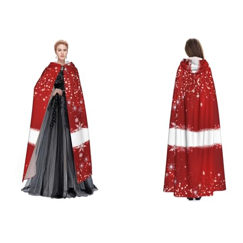 Apbdffjnf Mysteriöser bedruckter Kapuzenumhang für Erwachsene, Halloween, Kostümparty, Weihnachten, Cosplay von Apbdffjnf