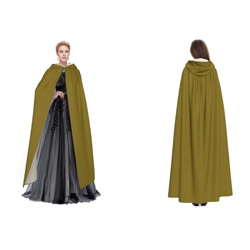 Apbdffjnf Mysteriöser bedruckter Kapuzenumhang für Erwachsene, für Halloween, Party, Weihnachten, Cosplay (Grün) von Apbdffjnf