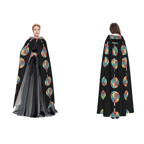 Apbdffjnf Mysteriöser bedruckter Kapuzenumhang für Erwachsene, für Halloween, Party, Weihnachten, Cosplay von Apbdffjnf