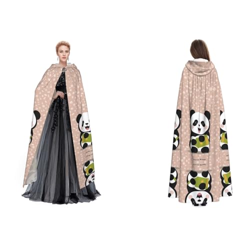 Apbdffjnf Mysteriöser süßer Panda-Umhang mit Kapuze für Halloween, Party, Weihnachten, Cosplay von Apbdffjnf