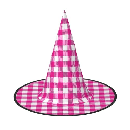 Apbdffjnf Rosa karierter Halloween-Hexenhut, spitzer Hexenhut, Kostümzubehör für Halloween-Party-Dekoration Apbdffjnf Rosa karierter Halloween-Hexenhut, spitzer Hexenhut, Kostümzubehör für Halloween-Party-Dekoration von Apbdffjnf