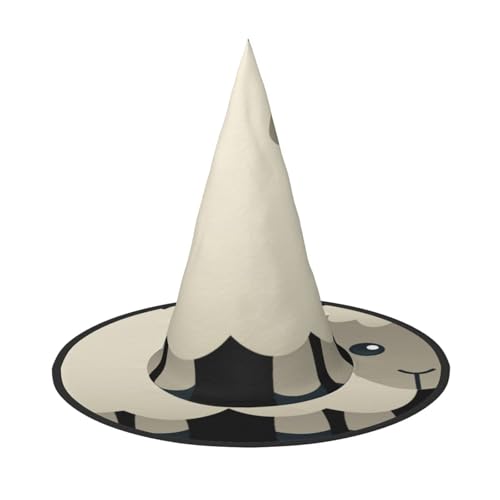 Apbdffjnf Schaf-Druck, Halloween-Hexenhut, spitzer Hexenhut, Kostümzubehör für Halloween-Party-Dekoration Apbdffjnf Schaf-Druck, Halloween-Hexenhut, spitzer Hexenhut, Kostümzubehör für Halloween-Party-Dekoration von Apbdffjnf