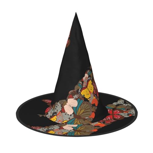 Apbdffjnf Schmetterling High Heel Druck Halloween Hexenhut Spitzer Hexenhut Kostüm Zubehör für Halloween Party Dekoration Apbdffjnf Schmetterling High Heel Druck Halloween Hexenhut Spitzer Hexenhut Kostüm Zubehör für Halloween Party Dekoration von Apbdffjnf