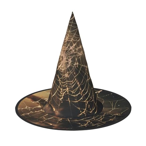 Apbdffjnf Spinnennetz-Druck, Halloween-Hexenhut, spitzer Hexenhut, Kostümzubehör für Halloween-Party-Dekoration Apbdffjnf Spinnennetz-Druck, Halloween-Hexenhut, spitzer Hexenhut, Kostümzubehör für Halloween-Party-Dekoration von Apbdffjnf