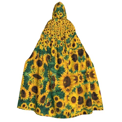 Apbdffjnf Umhang mit Kapuze für Erwachsene, dick, unisex, mit Sonnenblumen-Motiv, für Damen, Herren, weich und elastisch von Apbdffjnf