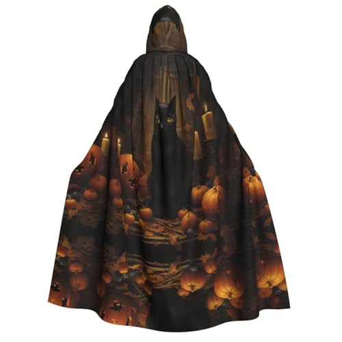Apbdffjnf Umhang mit schwarzer Katze, dicker Kapuzenumhang für Erwachsene, Unisex, Umhang mit Kapuze, Halloween-Kapuzenumhang für Damen und Herren, weich und elastisch Apbdffjnf Umhang mit schwarzer Katze, dicker Kapuzenumhang für Erwachsene, Unisex, Umhang mit Kapuze, Halloween-Kapuzenumhang für Damen und Herren, weich und elastisch von Apbdffjnf