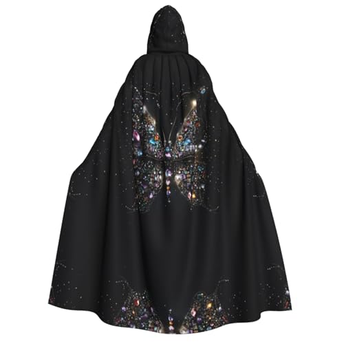 Apbdffjnf Unisex Umhang mit Kapuze, Schmetterlings-Druck, für Erwachsene, dick, mit Kapuze, für Damen, Herren, weich und elastisch von Apbdffjnf