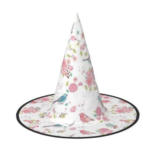 Apbdffjnf Wildblumen-Blumendruck, Halloween-Hexenhut, spitzer Hexenhut, Kostümzubehör für Halloween-Party-Dekoration Apbdffjnf Wildblumen-Blumendruck, Halloween-Hexenhut, spitzer Hexenhut, Kostümzubehör für Halloween-Party-Dekoration von Apbdffjnf