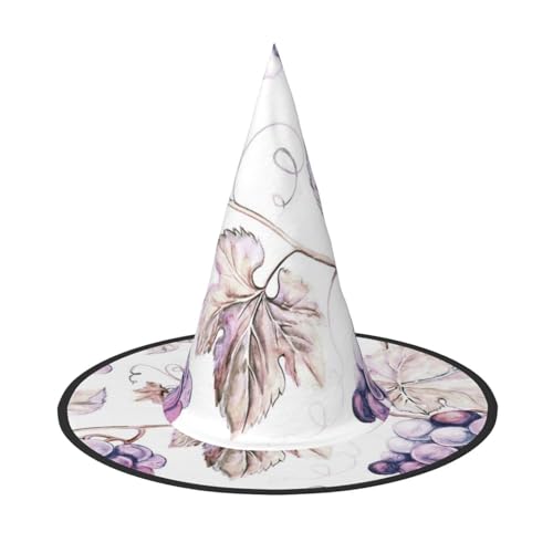 Apbdffjnf Wunderschöner Halloween-Hexenhut mit Traubenblättern, spitzer Hexenhut, Kostümzubehör für Halloween-Party-Dekoration Apbdffjnf Wunderschöner Halloween-Hexenhut mit Traubenblättern, spitzer Hexenhut, Kostümzubehör für Halloween-Party-Dekoration von Apbdffjnf