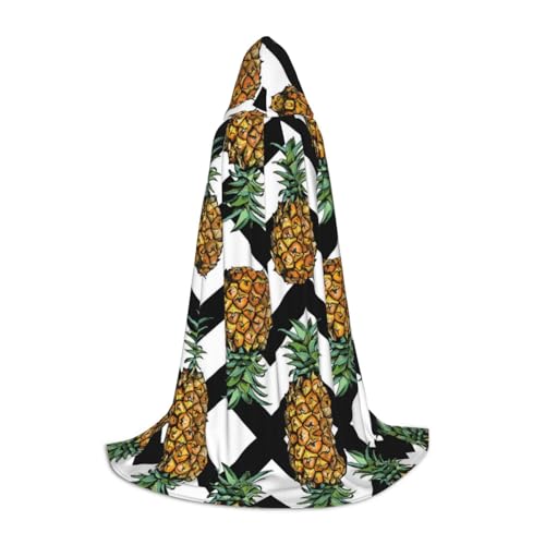 Kapuzenumhang mit Ananas-Aufdruck für Teenager, Kostümparty, Halloween, weich und elastisch, Größe L von Apbdffjnf