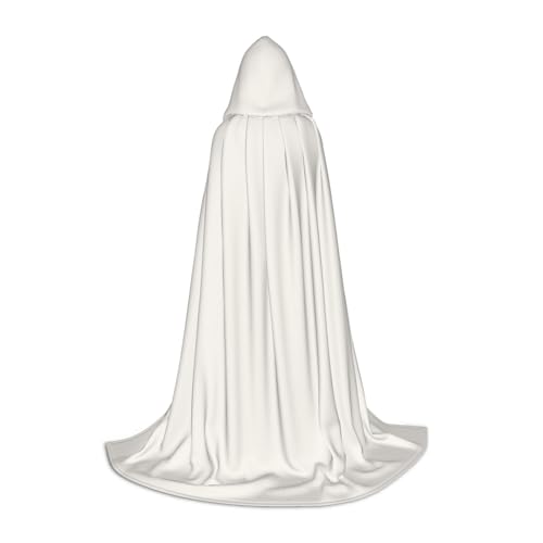 Kapuzenumhang mit Aufdruck (hellweiß) für Teenager, Kostümparty, Halloween, weich und elastisch, Größe S von Apbdffjnf