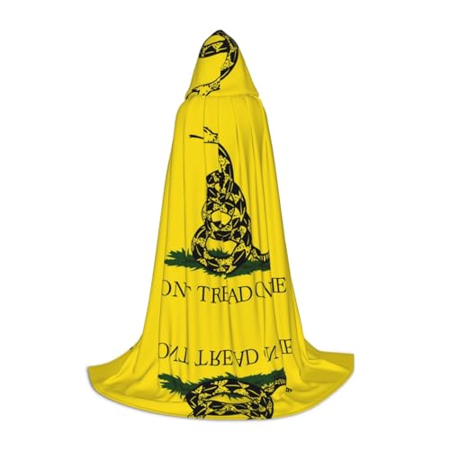 Kapuzenumhang mit Aufdruck "Don't tread on me", für Teenager, Kostümparty, Halloween, weich und elastisch, Größe L von Apbdffjnf