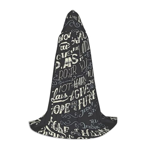 Kapuzenumhang mit Aufdruck "I Know The Plans Have You Declares Lord" für Teenager, Kostümparty, Halloween, Kapuzenumhang, weich und elastisch, Größe M von Apbdffjnf