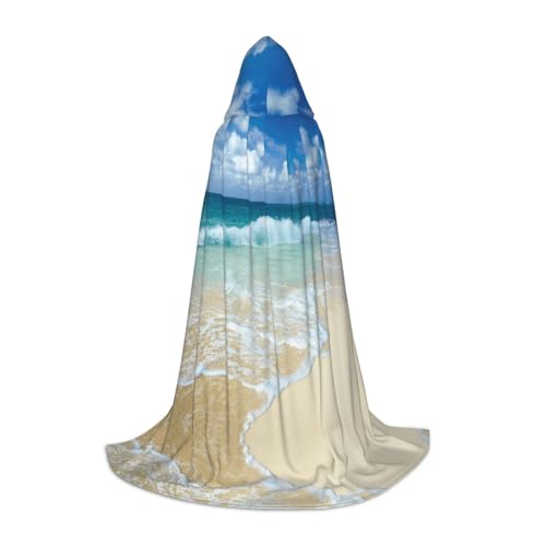 Kapuzenumhang mit Aufdruck "Serene Coastal", für Teenager, Kostümparty, Halloween, weich und elastisch, Größe L Kapuzenumhang mit Aufdruck "Serene Coastal", für Teenager, Kostümparty, Halloween, weich und elastisch, Größe L von Apbdffjnf