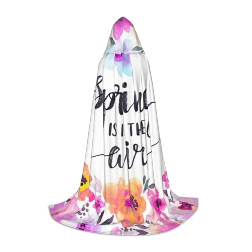 Kapuzenumhang mit Aufdruck "Spring is in the Air", für Teenager, Kostümparty, Halloween, weich und elastisch, Größe M Kapuzenumhang mit Aufdruck "Spring is in the Air", für Teenager, Kostümparty, Halloween, weich und elastisch, Größe M von Apbdffjnf