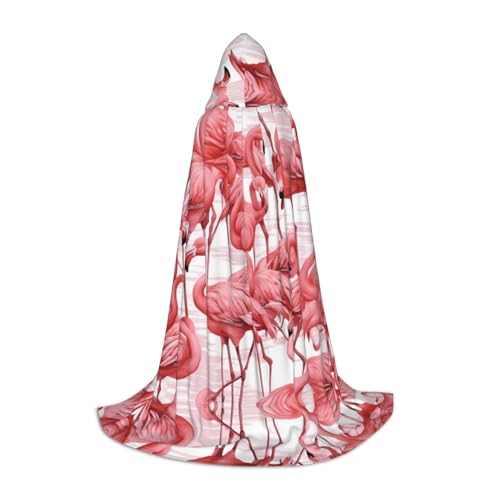 Kapuzenumhang mit Flamingo-Druck, für Teenager, Kostümparty, Halloween, weich und elastisch, Größe M von Apbdffjnf