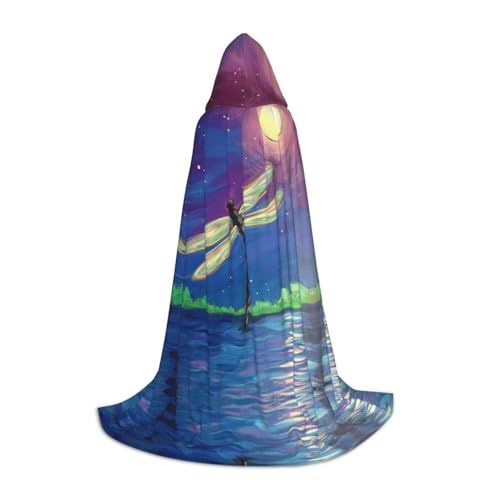 Kapuzenumhang mit Libellenmalerei, für Teenager, Kostümparty, Halloween, weich und elastisch, Größe S Kapuzenumhang mit Libellenmalerei, für Teenager, Kostümparty, Halloween, weich und elastisch, Größe S von Apbdffjnf
