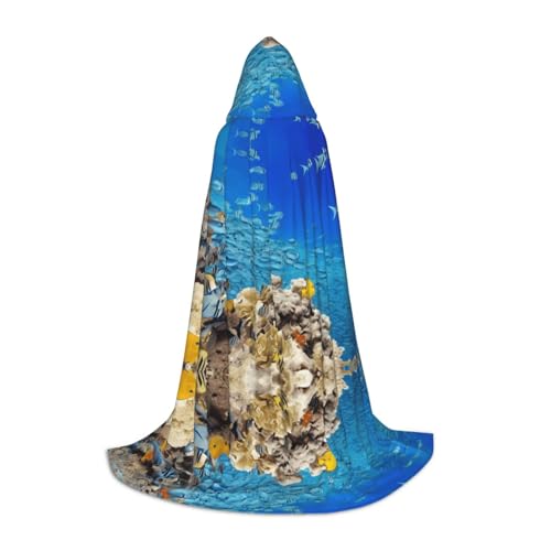 Kapuzenumhang mit Meeresfischmotiv, für Teenager, Kostümparty, Halloween, weich und elastisch, Größe M Kapuzenumhang mit Meeresfischmotiv, für Teenager, Kostümparty, Halloween, weich und elastisch, Größe M von Apbdffjnf