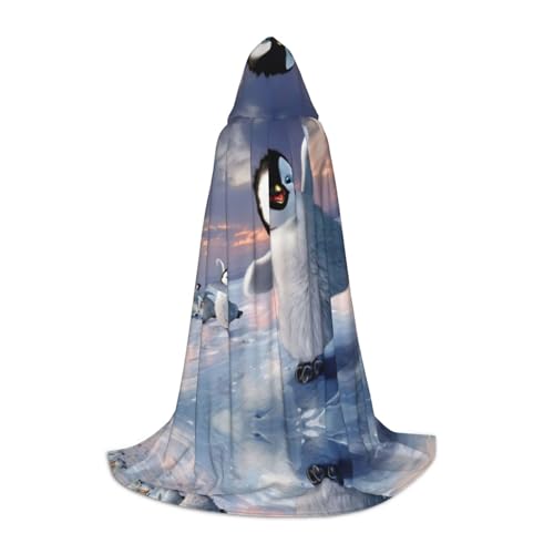Kapuzenumhang mit Pinguin-Aufdruck für Teenager, Kostümparty, Halloween, weich und elastisch, Größe S von Apbdffjnf