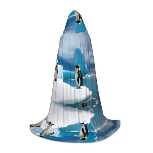 Kapuzenumhang mit Pinguin-Druck, für Teenager, Kostümparty, Halloween, weich und elastisch, Größe M von Apbdffjnf