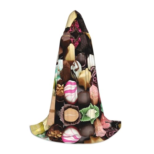 Kapuzenumhang mit Schokoladenaufdruck, für Teenager, Kostümparty, Halloween, weich und elastisch, Größe M Kapuzenumhang mit Schokoladenaufdruck, für Teenager, Kostümparty, Halloween, weich und elastisch, Größe M von Apbdffjnf