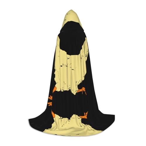 Kapuzenumhang mit Tierfarm-Hühnerlauf, bedruckt, für Teenager, Kostümparty, Halloween, weich und elastisch, Größe M von Apbdffjnf