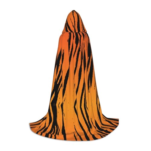 Kapuzenumhang mit Tigerstreifenmotiv, für Teenager, Kostümparty, Halloween, weich und elastisch, Größe S Kapuzenumhang mit Tigerstreifenmotiv, für Teenager, Kostümparty, Halloween, weich und elastisch, Größe S von Apbdffjnf