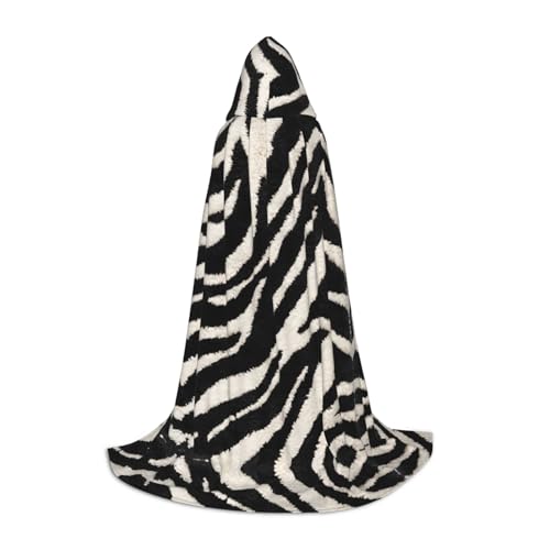 Kapuzenumhang mit Zebra-Tiermotiv, für Teenager, Kostümparty, Halloween, weich und elastisch, Größe S von Apbdffjnf