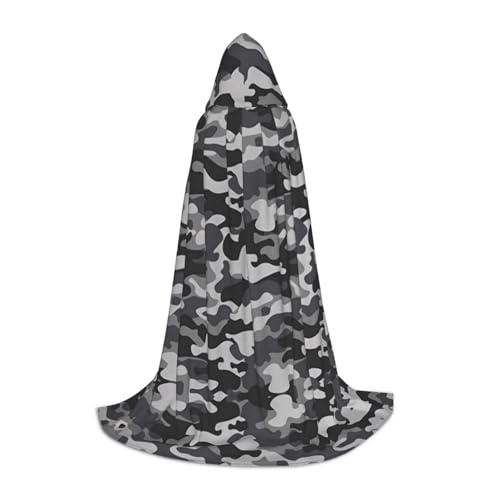 Kapuzenumhang mit abstraktem Camouflage-Muster, für Teenager, Kostümparty, Halloween, weich und elastisch, Größe L von Apbdffjnf