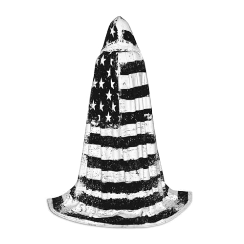 Kapuzenumhang mit amerikanischer Flagge, bedruckt, für Teenager, Kostümparty, Halloween, weich und elastisch, Größe M von Apbdffjnf