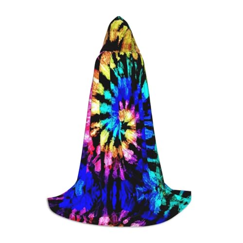 Kapuzenumhang mit exotischem Stamm im Batik-Stil, bedruckt, für Teenager, Kostümparty, Halloween, weich und elastisch, Größe S von Apbdffjnf