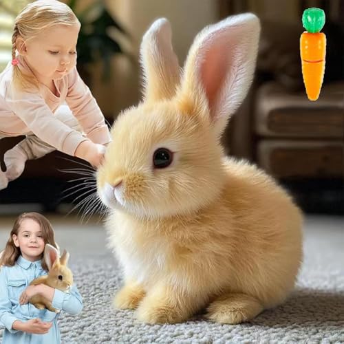 Apeso 10pcs Bunny - My Realistic Bunny Toy, Bunny Realistic Bunny, Bunny Realistic Bunny Toy, Interactive Bunny Realistic Bunny-Jumping, Twitching, and Shaking Ears, Bunbi Realistic Bunny (Brown) von Apeso