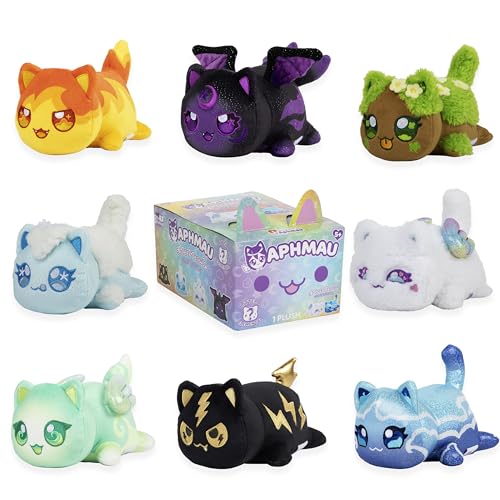 Aphmau 6 Zoll MeeMeow Mystery Plush - Serie 8, YouTube Minecraft Gaming Channel, Blind Box, 1 von 8 möglich, Fun Elemental MeeMeows Inspired by Minecraft, Official Merch von Aphmau