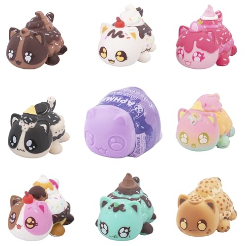 Aphmau MeeMeow Mystery Squishy Figuren; Serie 3- Eiscreme; Blind Box, 1 von 8 möglichen Eiscreme MeeMeows, offizieller Merch von Aphmau