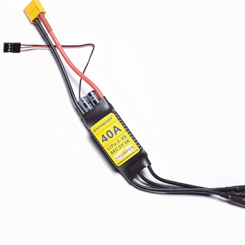 ApisQueen 2-6S 40A ESC Elektrischer Drehzahlregler mit 5V 3A BEC XT60 & 4.0mm Stecker für Flugzeug Modell RC Drohne ApisQueen 2-6S 40A ESC Elektrischer Drehzahlregler mit 5V 3A BEC XT60 & 4.0mm Stecker für Flugzeug Modell RC Drohne von ApisQueen