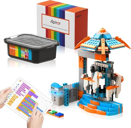 Apitor 10-in-1 STEM-Robotik-Kits, Bildungs-Spielzeug Wissenschafts-Kits mit Aufbewahrungsbox, App RC Spielzeug Codierungs-Roboter für Kinder im Alter von 7 bis 12 Jahren von Apitor