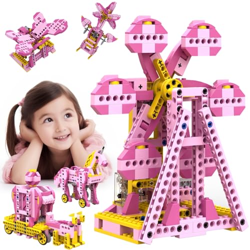 Apitor Robot G: 8-in-1 Zauberwelt-Roboterbausatz, Mint-Spielzeug für Kinder, Elektrischer Motor Inklusive, Ideal zum Geburtstag für Mädchen 6-12 Jahre (298 Teile) von Apitor