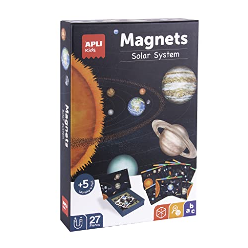 APLI Kids 19272 19272-Magnetspiel Solar System-Board mit 27 magnetischen Teilen-10 Sprachen-Empfohlen für Kinder ab 5 Jahren von APLI Kids