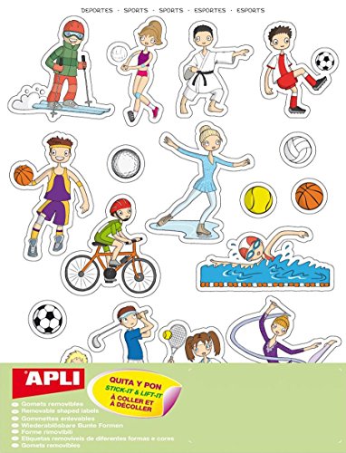 APLI 11441 – Packung mit 3 Bögen mit Sportmotiven von APLI Kids