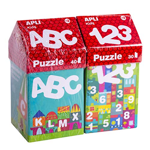 Apli Europe 18776 APLI Kids 18776-Spezielles Puzzleset für pädagogische Häuser + Zahlen (14805+14806) von APLI Kids