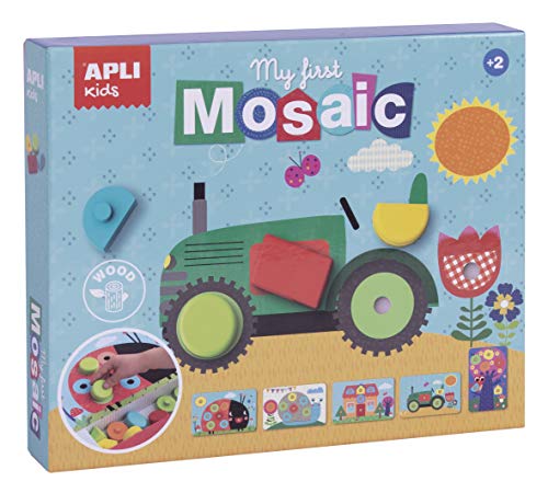 Apli Europe 17652 My First Mosaik aus Holz, 15 Teile, bunt von APLI Kids