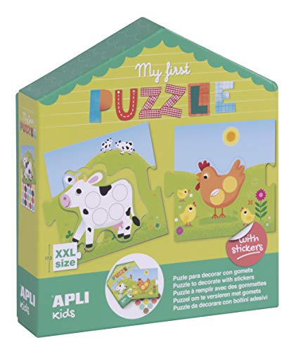 Apli Europe 17656 My First Puzzle mit Gomets, bunt, M von APLI Kids