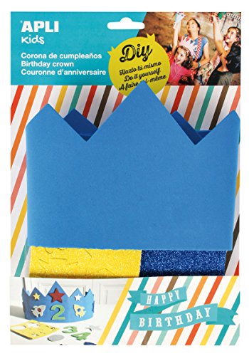 Apli Kids 14478 Eva-Schaum blau Geburtstag Krone passt für alle (One Size) von APLI Kids