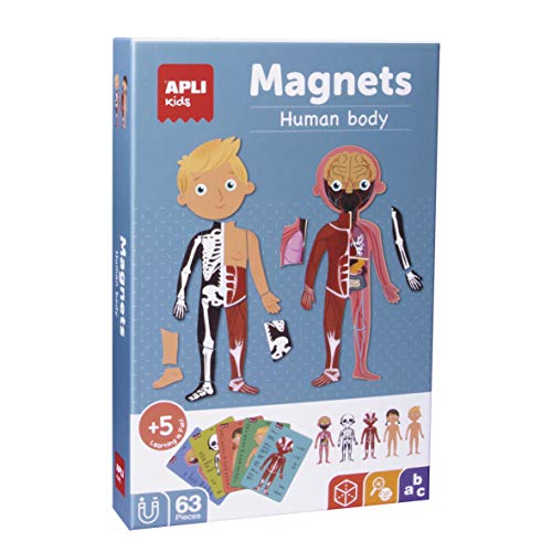 APLI Kids 18531 Über den menschlichen Körper Magnetisches Spiel, bunt, único von APLI Kids