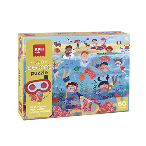 Apli kids 19220 La Plage Geheimes Puzzle von APLI Kids